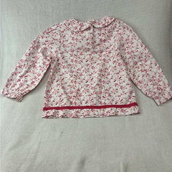 Janie and Jack Pink Floral Blouse - Picture 4 of 4